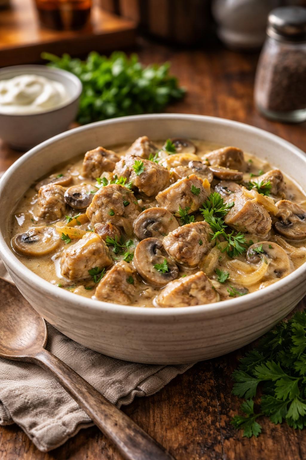 Hairy Bikers Pork Stroganoff 