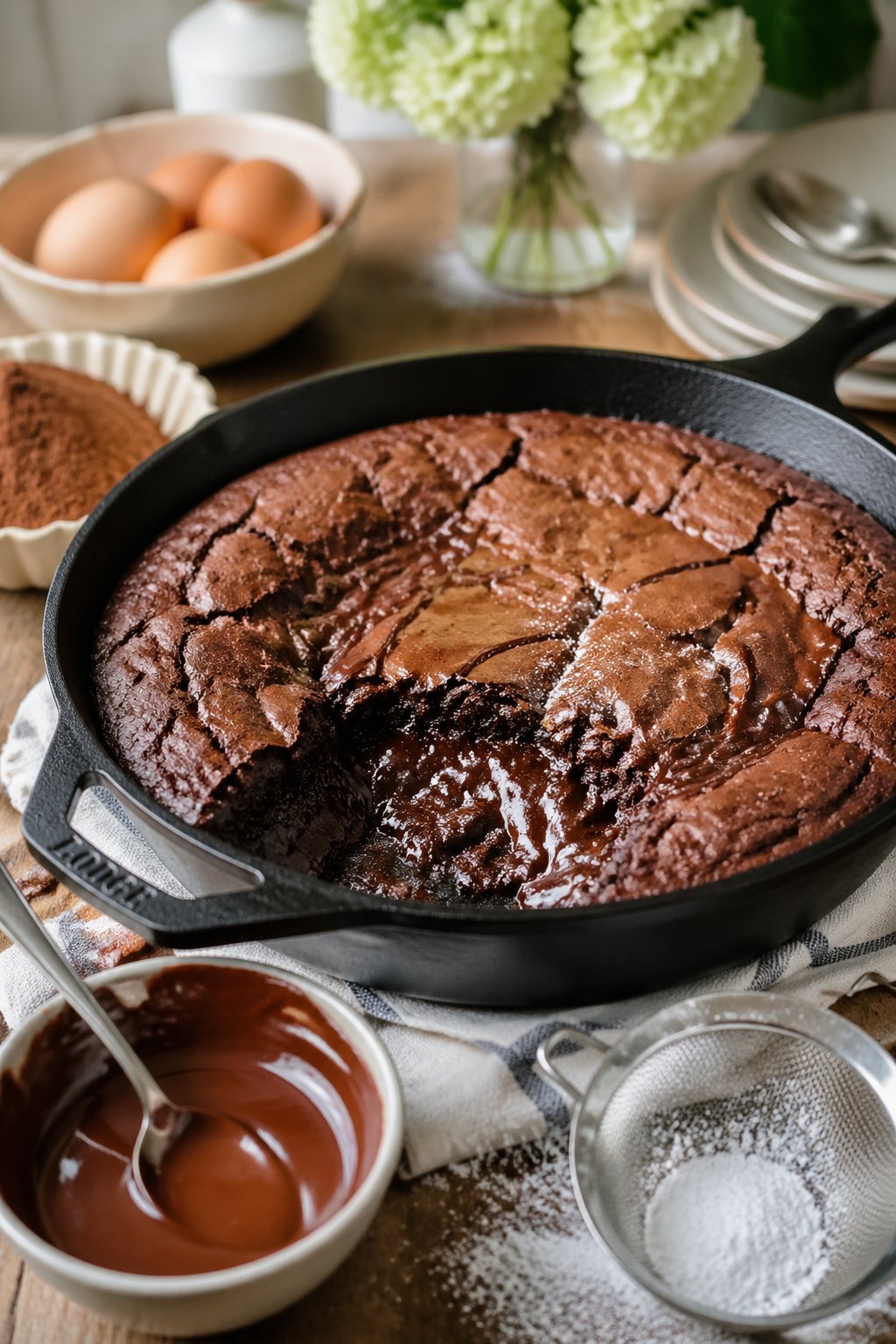 Ina Garten Molten Skillet Brownies 