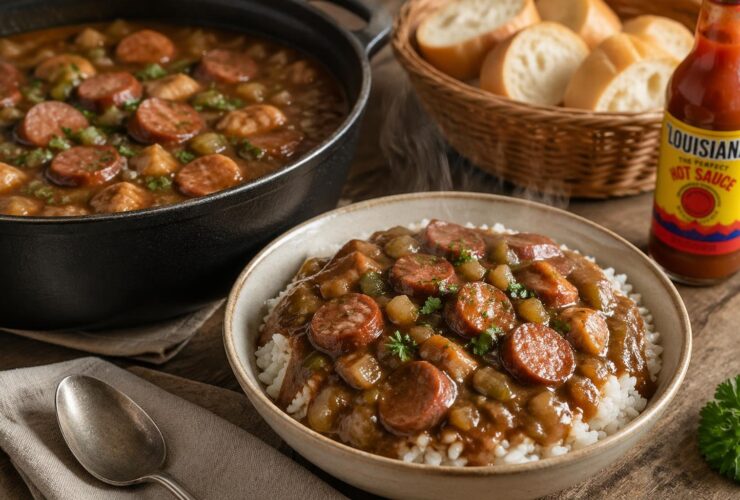 Justin Wilson Chicken and Sausage Gumbo Recipe