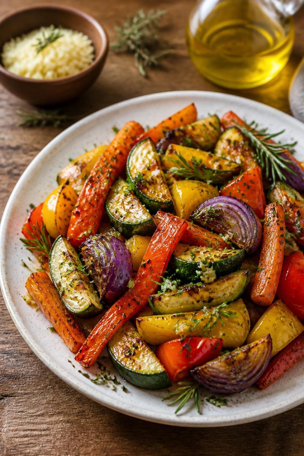 Garlic Herb Roasted Veggies 