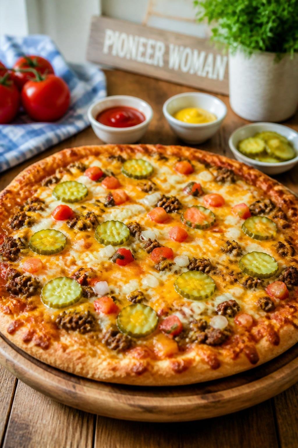 Pioneer Woman Cheeseburger Pizza