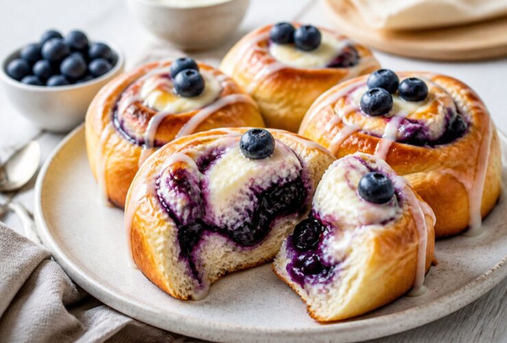 Blueberry Cheesecake Buns Recipe