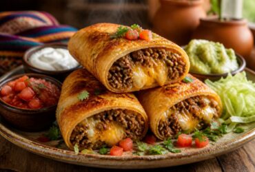 Beef and Cheese Chimichangas Recipe