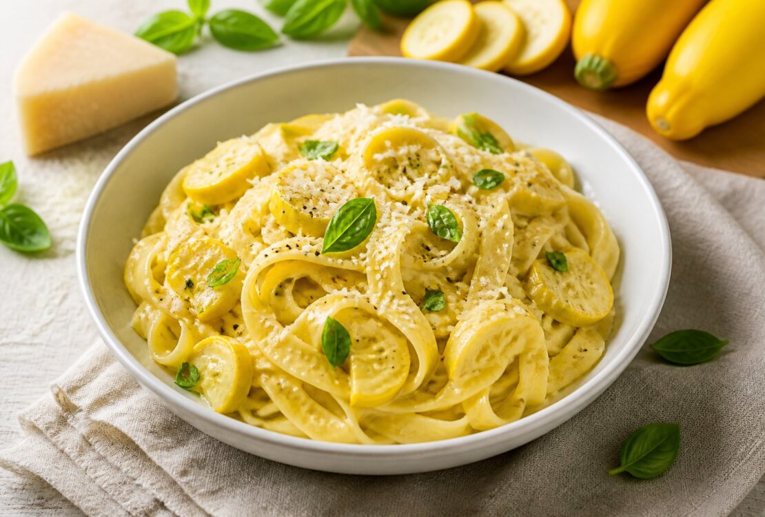 Creamy Yellow Squash Pasta Recipe
