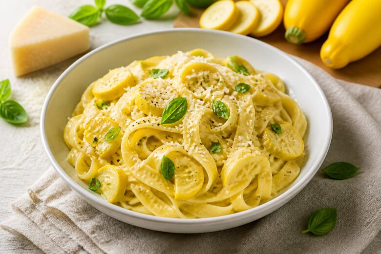 Creamy Yellow Squash Pasta Recipe